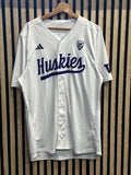 Adidas Washington Huskies maillot de baseball blanc - L - vue avant