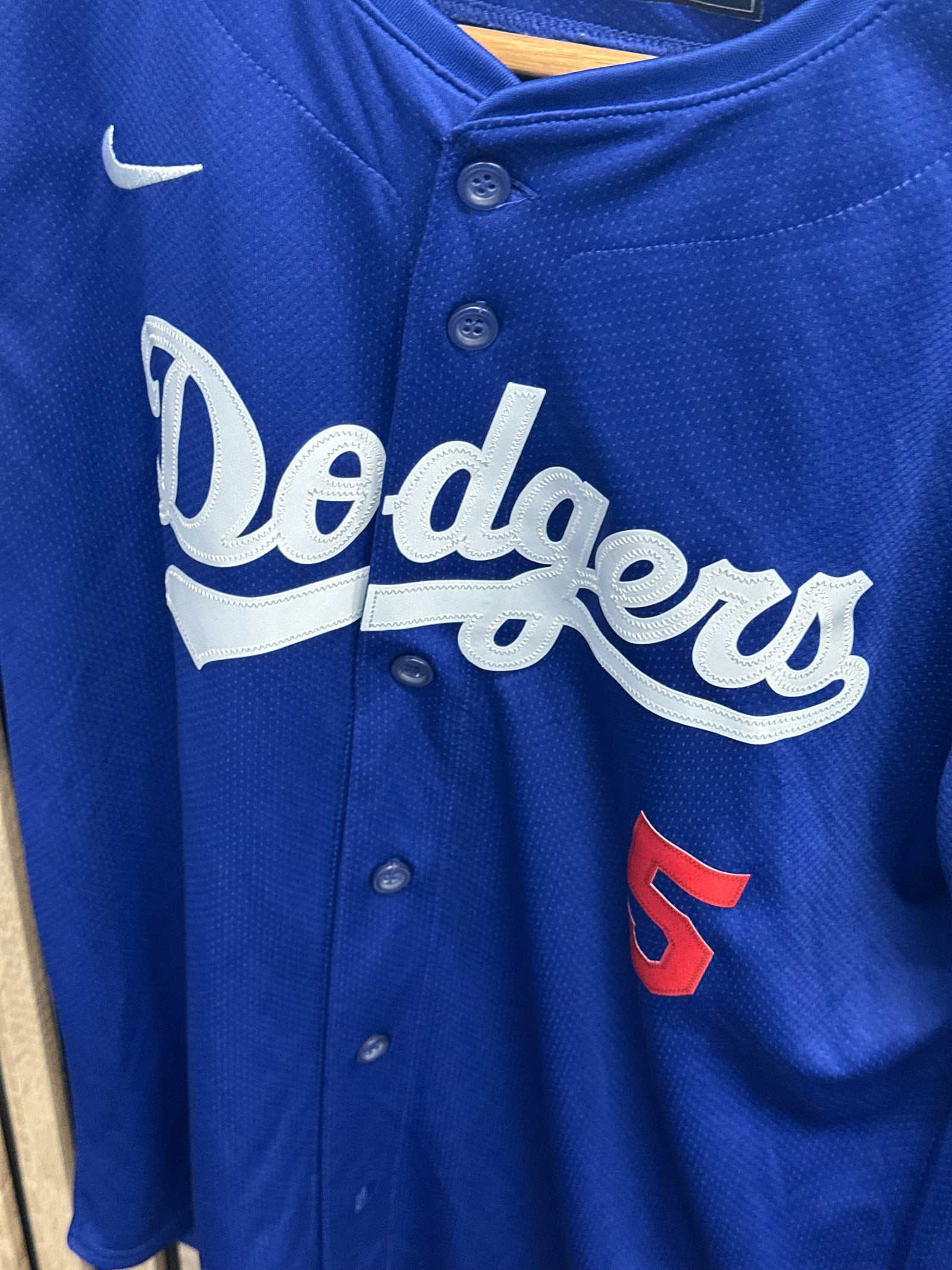 Nike Los Angeles Dodgers n°5 bleu - L enfant 14/16 ans - détail avant