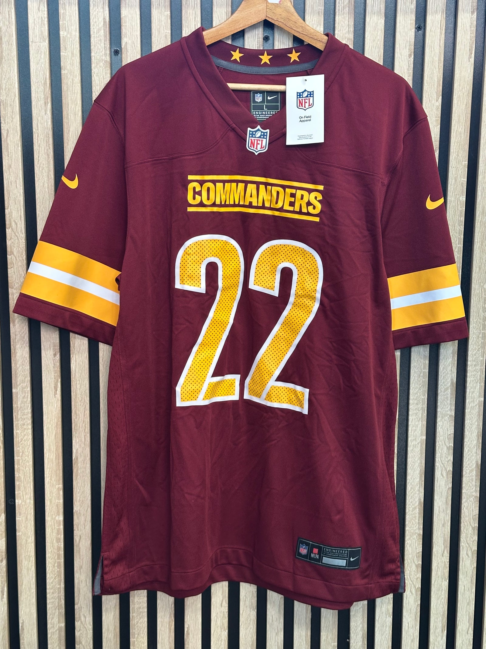 Nike Washington Commanders Croskey-Merritt n°22 bordeaux - L - vue avant