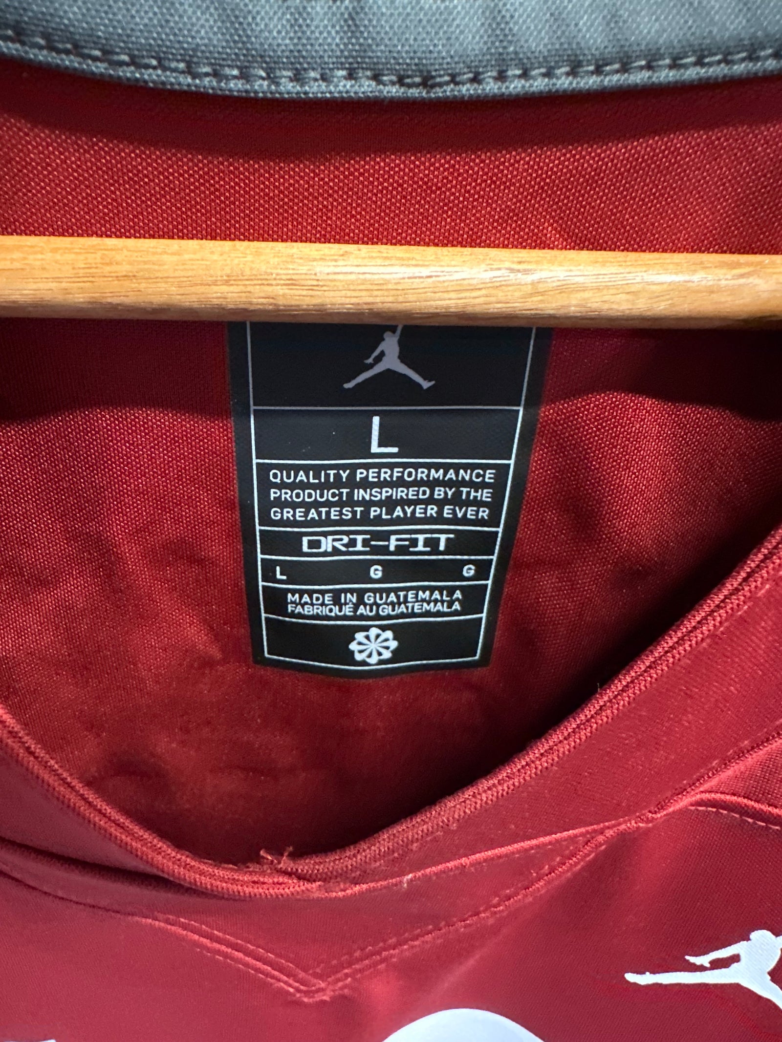 Jordan jersey Mateer n°10 rouge - L - étiquette de taille