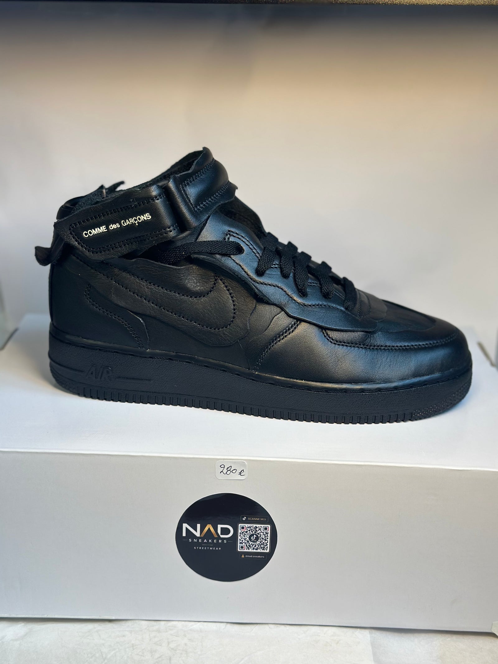 Nike Air Force 1 High Comme des Garçons noire - vue 1