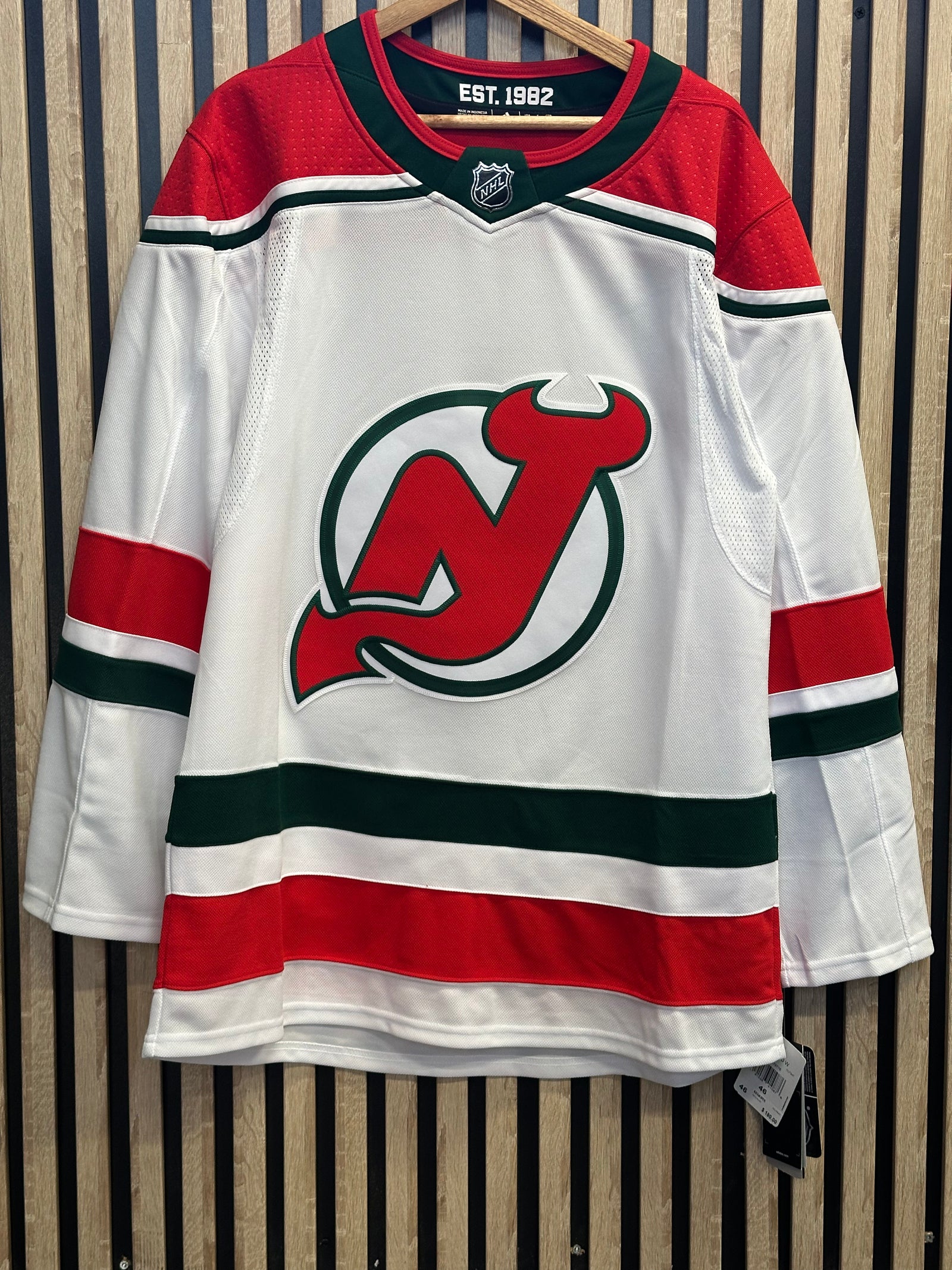 Adidas New Jersey Devils blanc, rouge et vert - vue avant