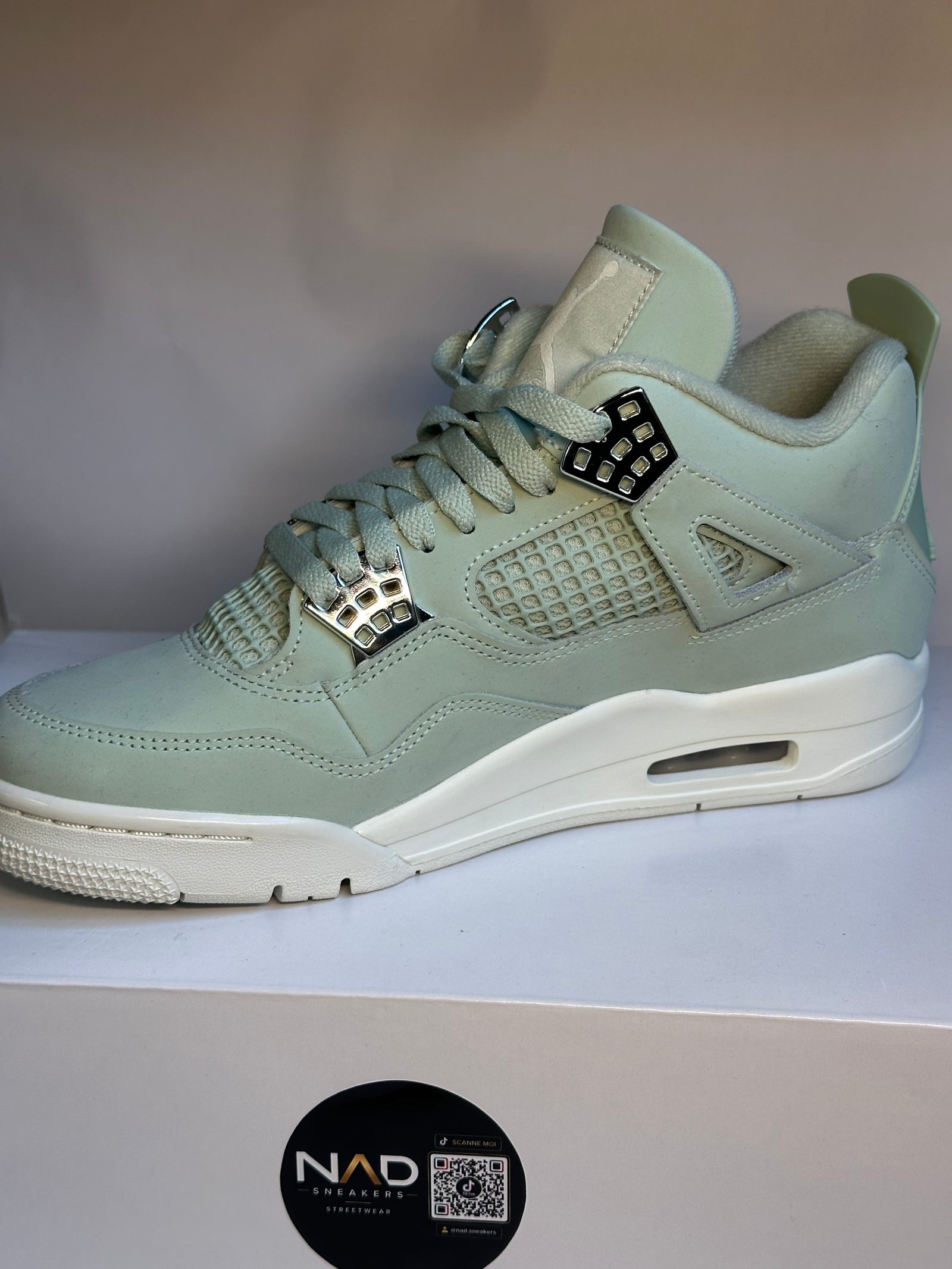 Air Jordan 4 Seafoam Sail - vue 4