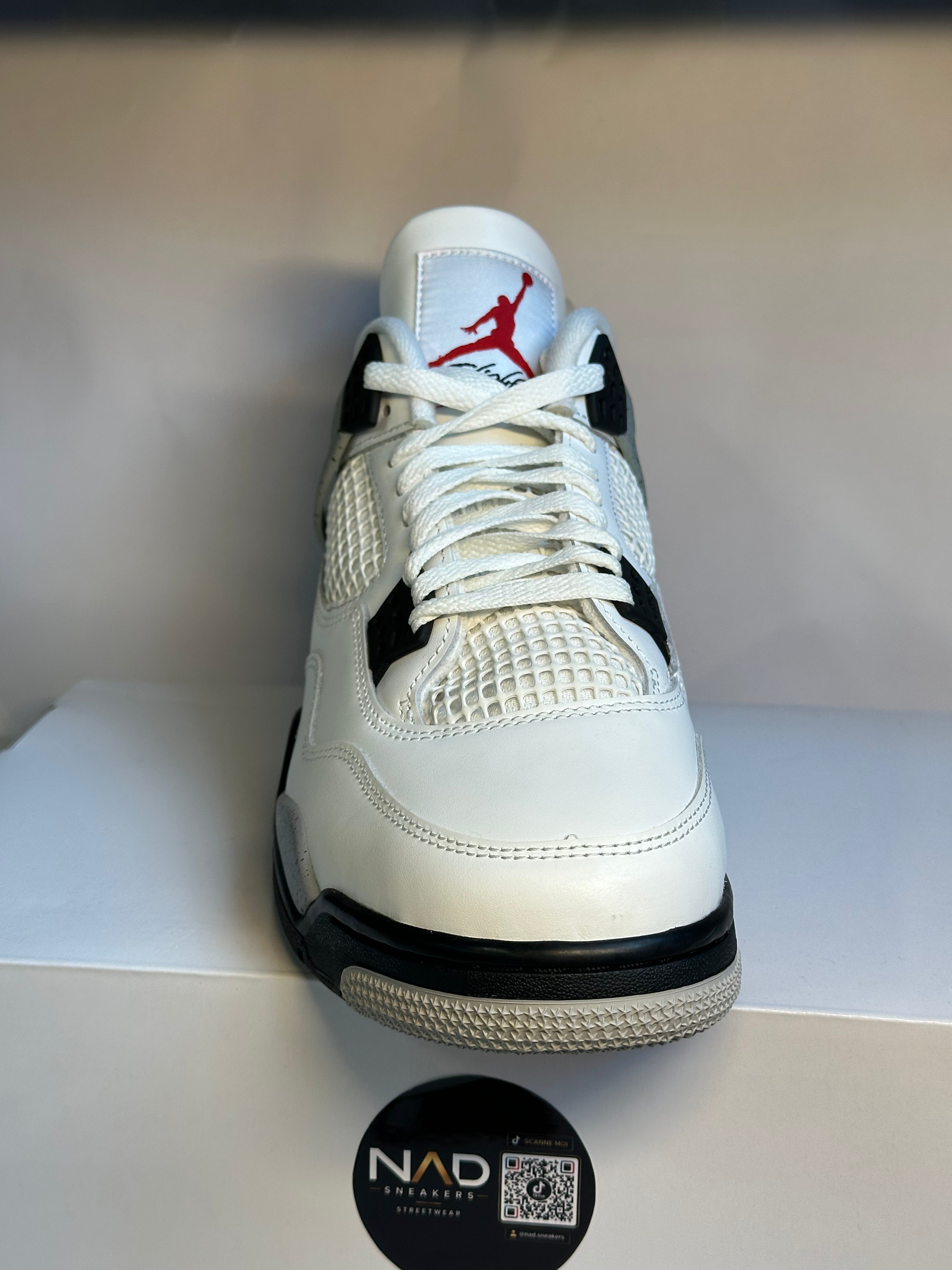 Air Jordan 4 Retro White Cement - vue 5