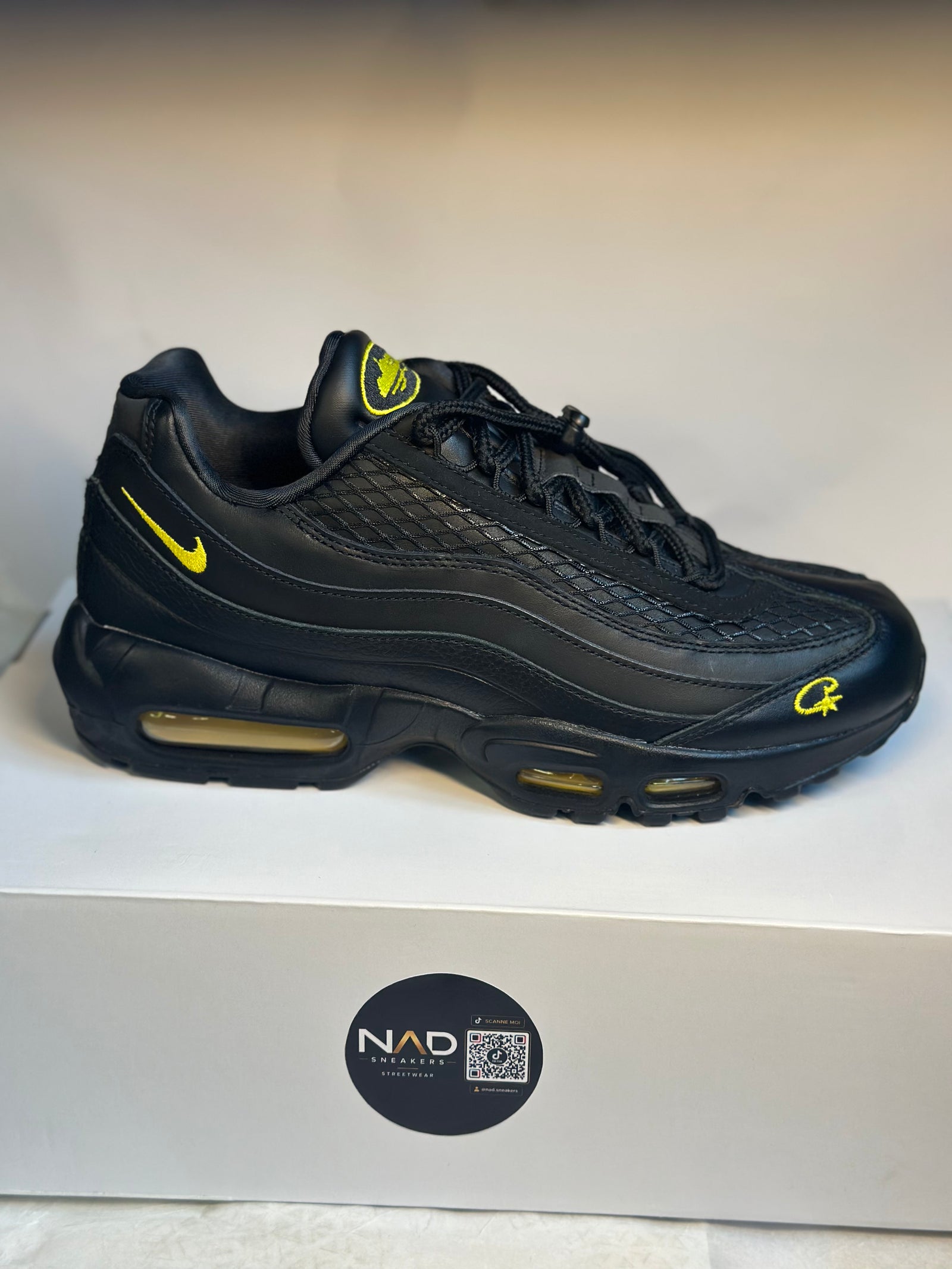 Nike Air Max 95 Corteiz noire et jaune - vue 1