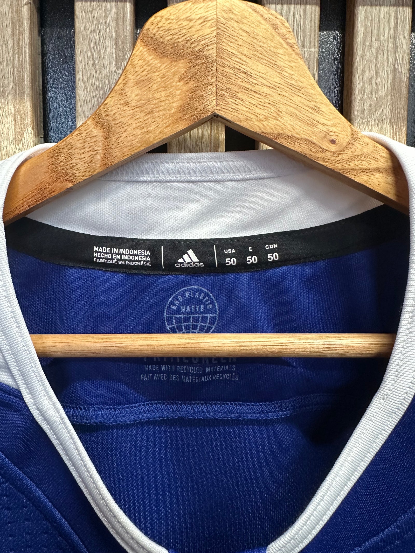 Adidas Tampa Bay Lightning bleu et blanc - étiquette de taille