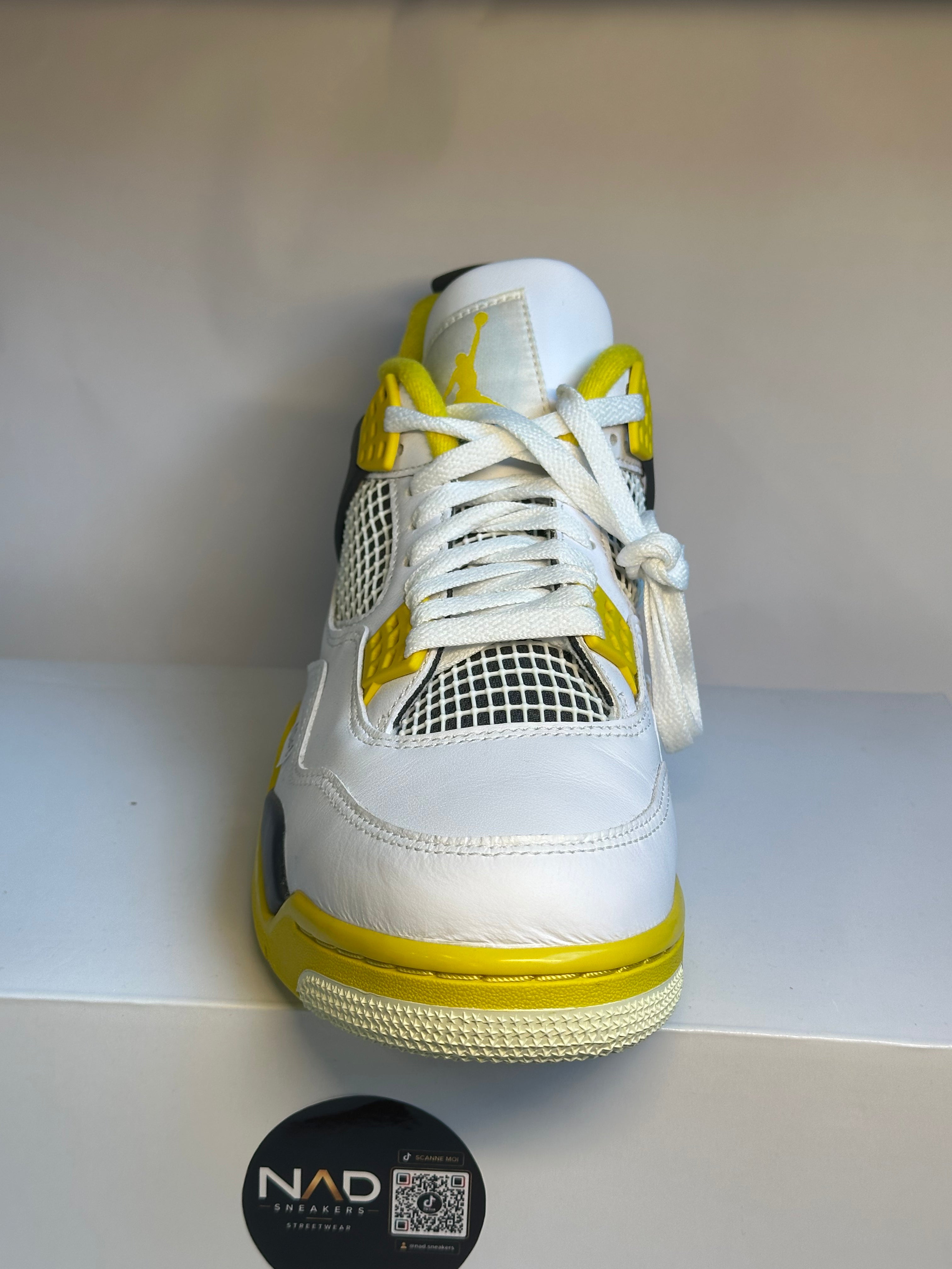 Air Jordan 4 blanche et jaune - vue 5