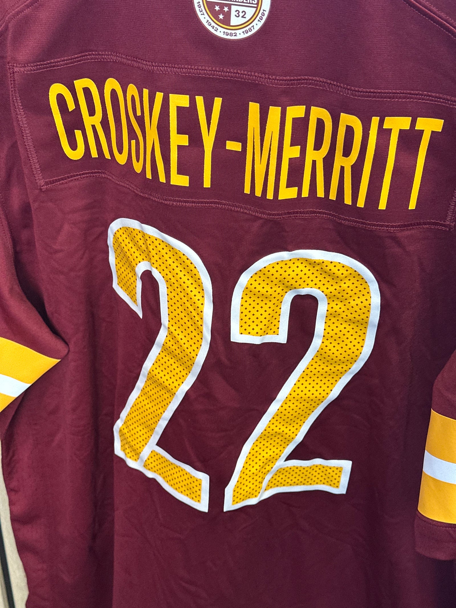 Nike Washington Commanders Croskey-Merritt n°22 bordeaux - L - détail arrière