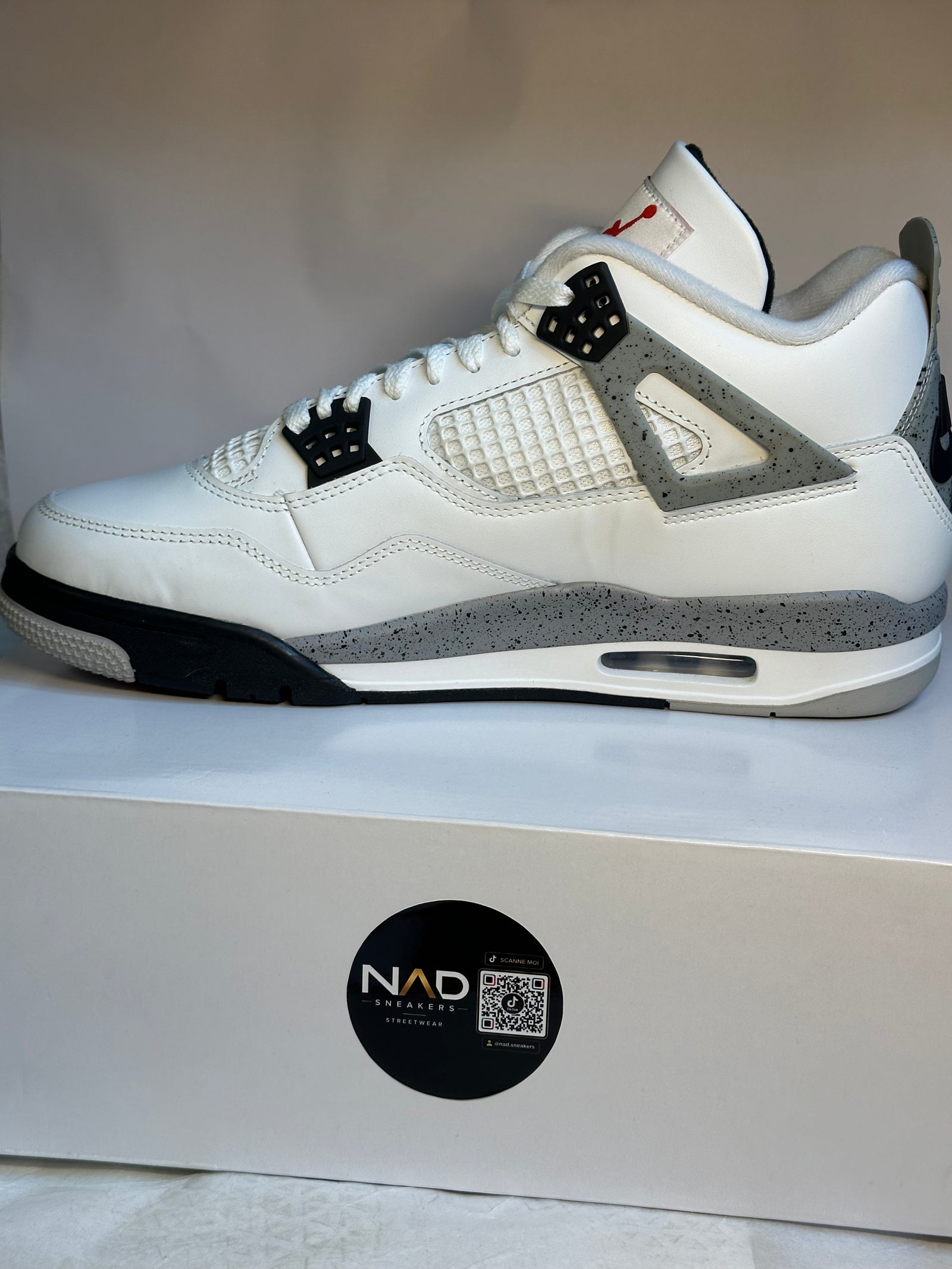 Air Jordan 4 Retro White Cement - vue 4